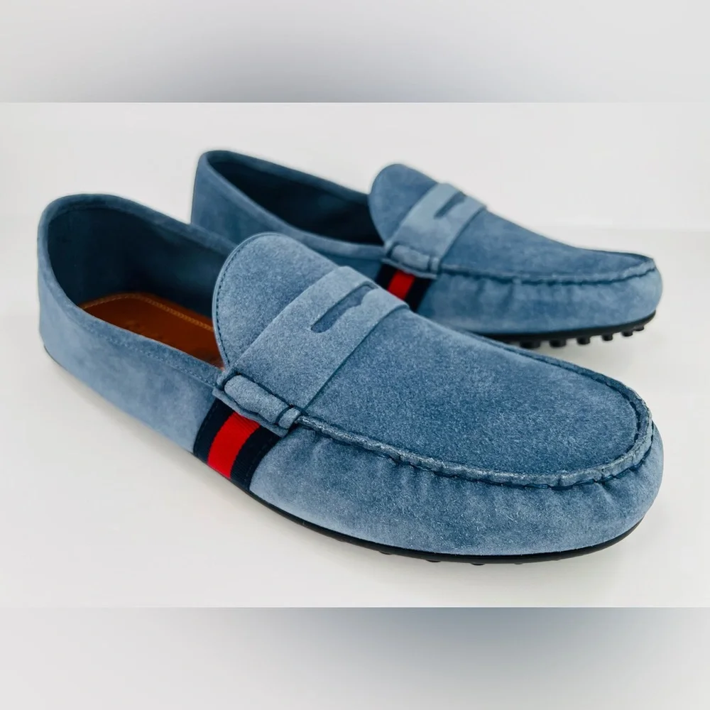 Gucci Moccasin Logo Queens Suede Sylvie Driver Loafers UK 13.5 - US 14 - EU 47.5 - Picture 12 of 12
